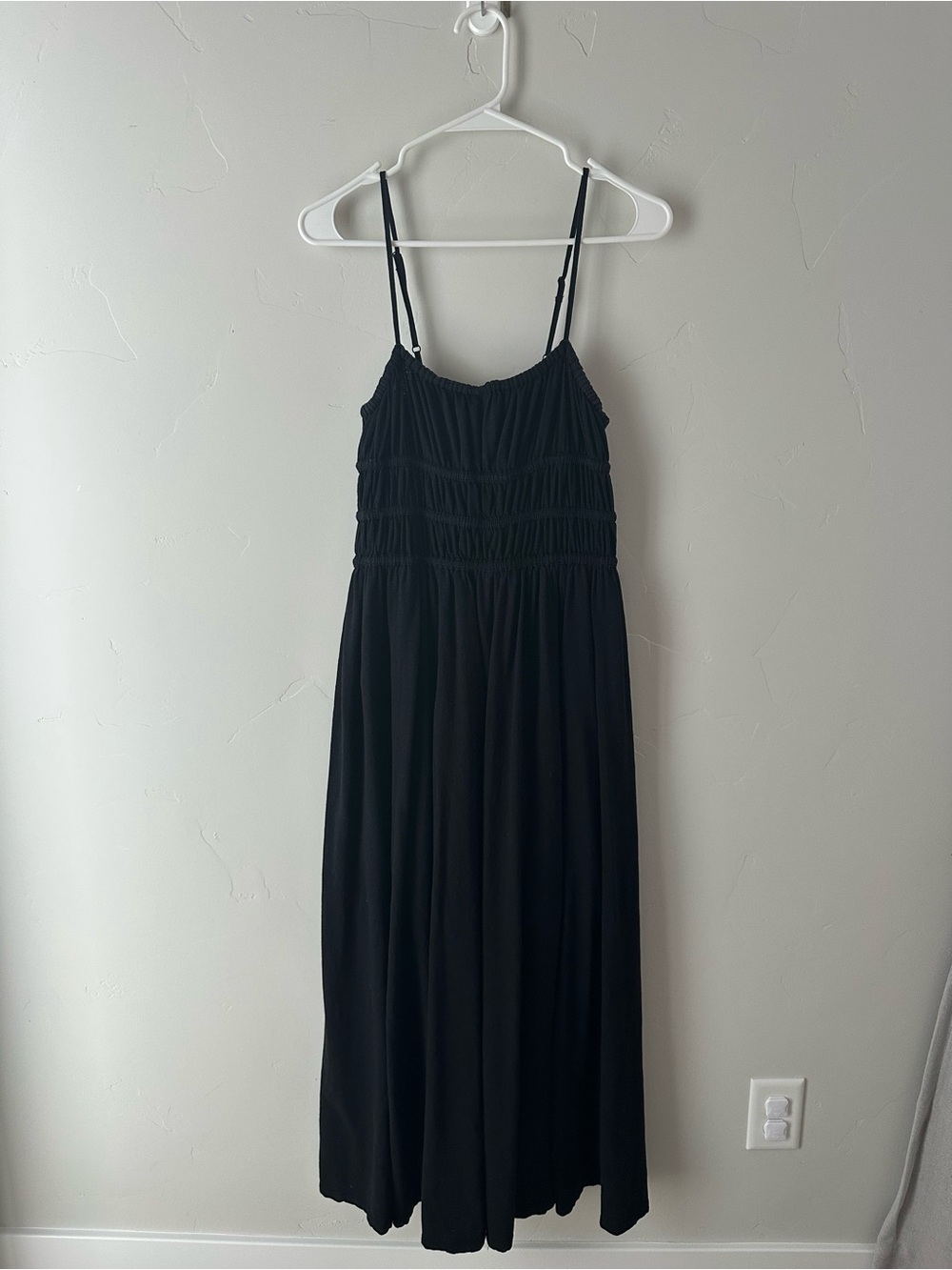 American Eagle Outfitters Black Smocked Dress